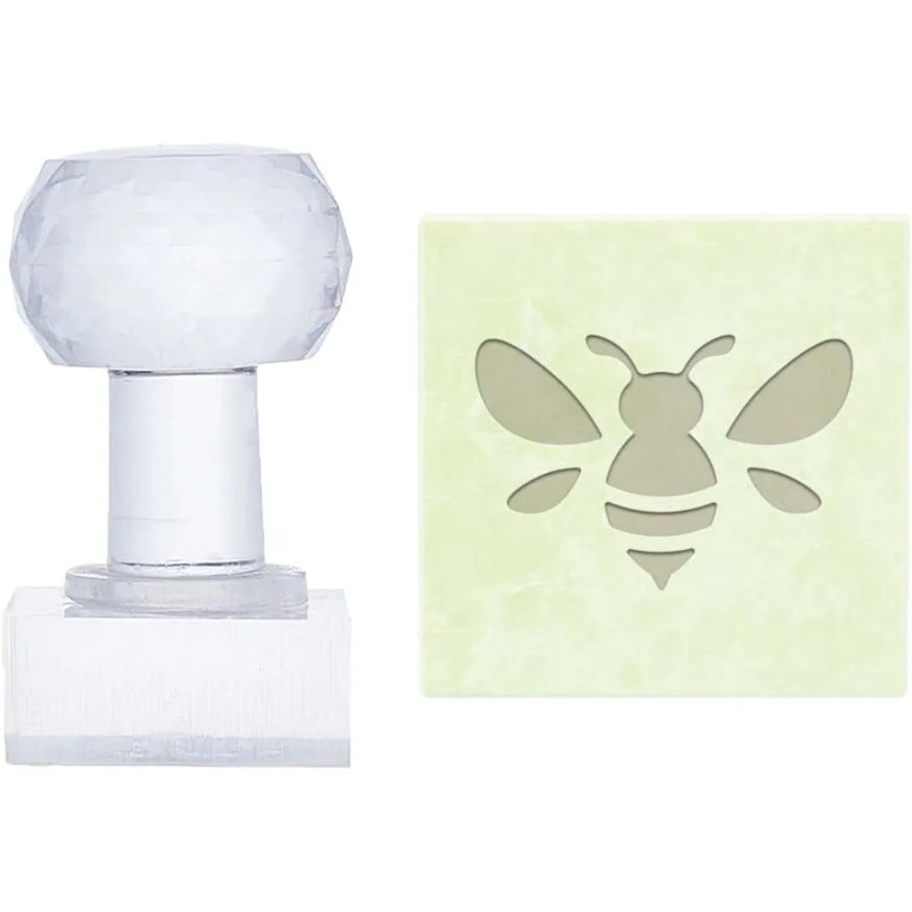 Bee Soap Stamp with Handle – 1.3" Acrylic DIY Imprint Tool Craft Soap Stamp Axl
