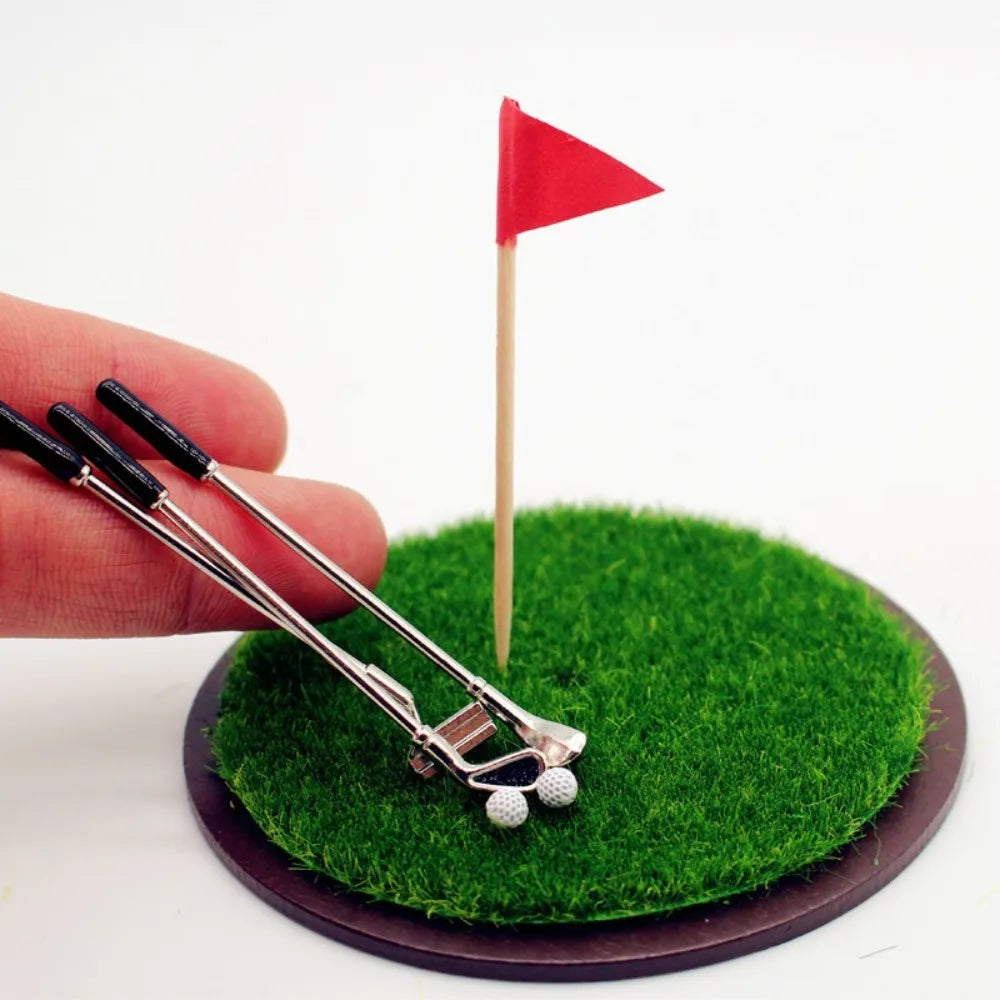 Miniature Golf Club Set 7Pcs – 1:12 BJD Dollhouse Scene Prop Doll Accessories Axl
