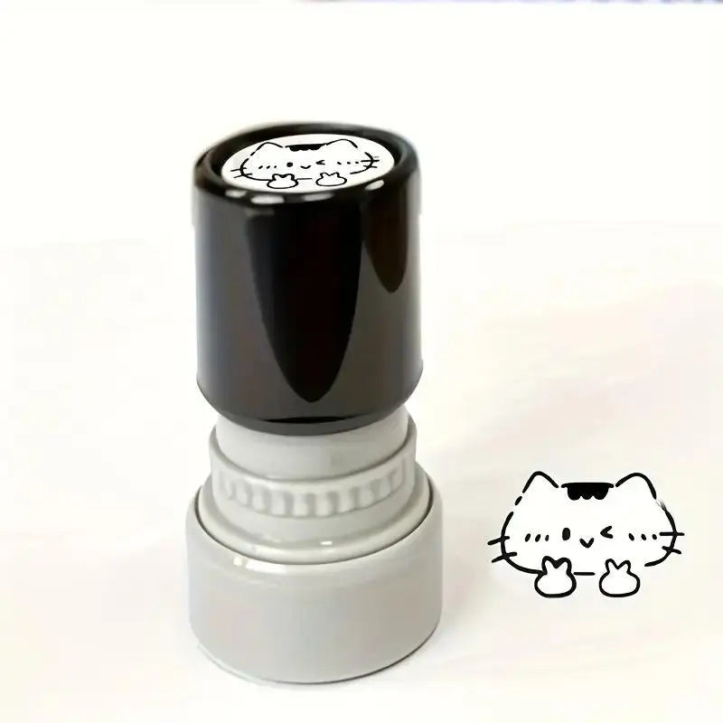 Cute Black Kitten Rubber Stamp – Journal & Scrapbooking DIY Decorative Rubber Stamp Axl A2