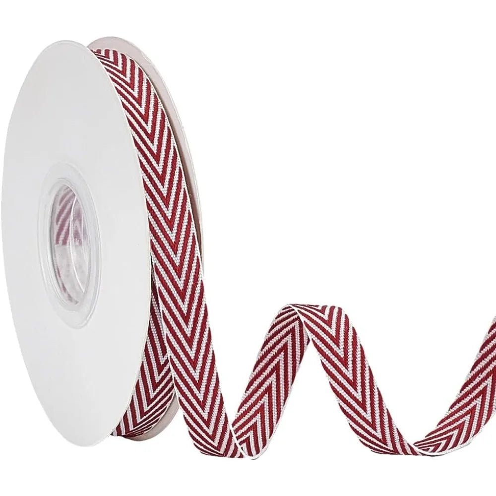 Red Herringbone Polyester Ribbon 3/8" x 9.84 Yds – Craft & DIY Craft Ribbon Axl