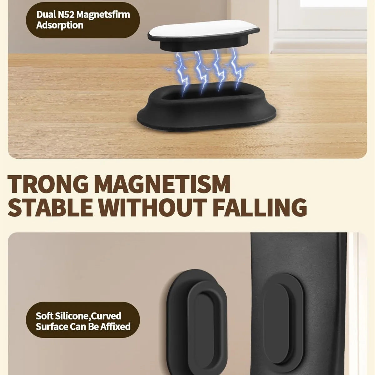 6-Pack Magnetic Remote Control Holder | Silicone Wall Mount Wall Mount Organizer Axl