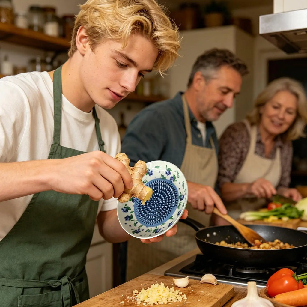 Ceramic Garlic & Ginger Grater Plate – Multi-Use Kitchen Tool Ceramic Grater Plate Axl