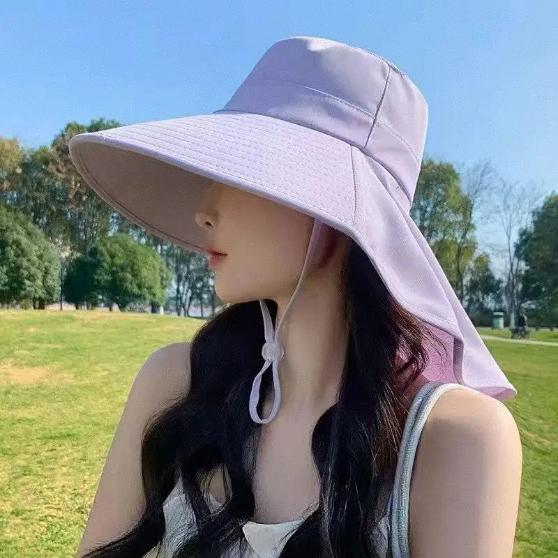Women's UPF 50+ Wide Brim Sun Hat with Ponytail Slot Wide Brim Sun Hat Axl Purple one size