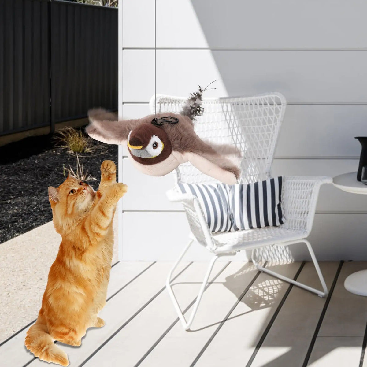 Flapping Wings Sparrow Cat Toy – Chirping Interactive Plush Interactive Cat Toy Axl