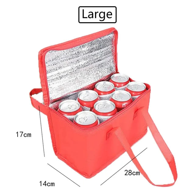 Portable Thermal Insulated Cooler Bag for Picnic & Camping Insulated Cooler Bag Axl Large Red