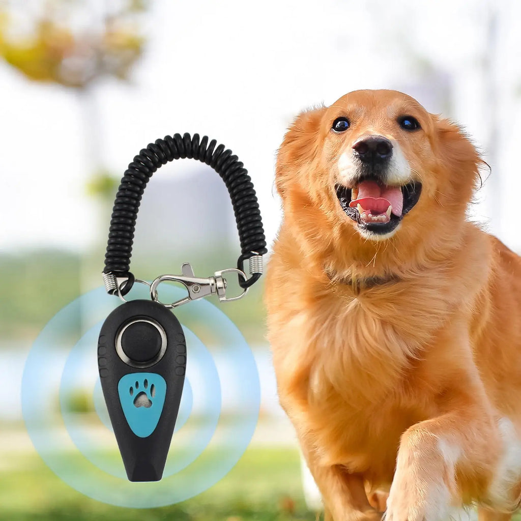 2-in-1 Dog Training Clicker & Silent Whistle + Wrist Strap Dog Training Clicker Axl