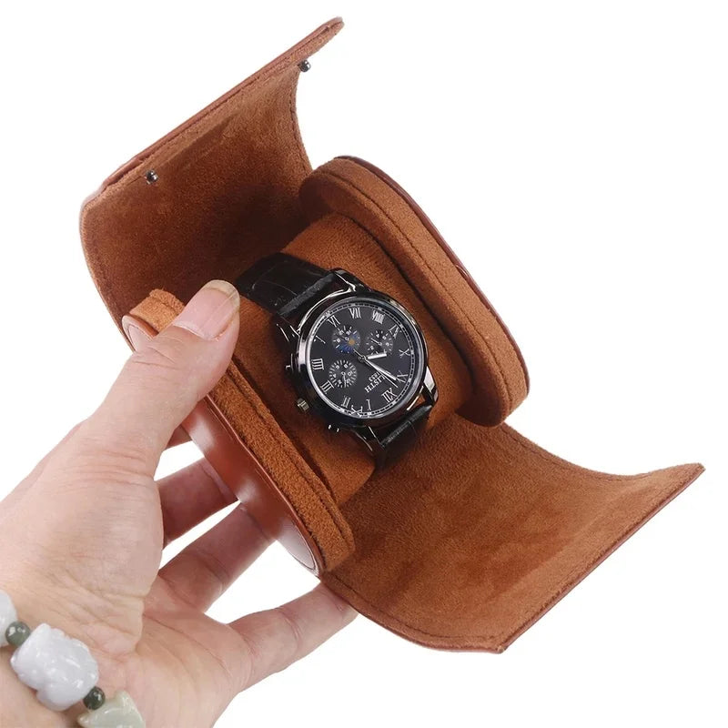 PU Leather Travel Watch Case – Dustproof Watch Storage Box Watch Storage Box Axl