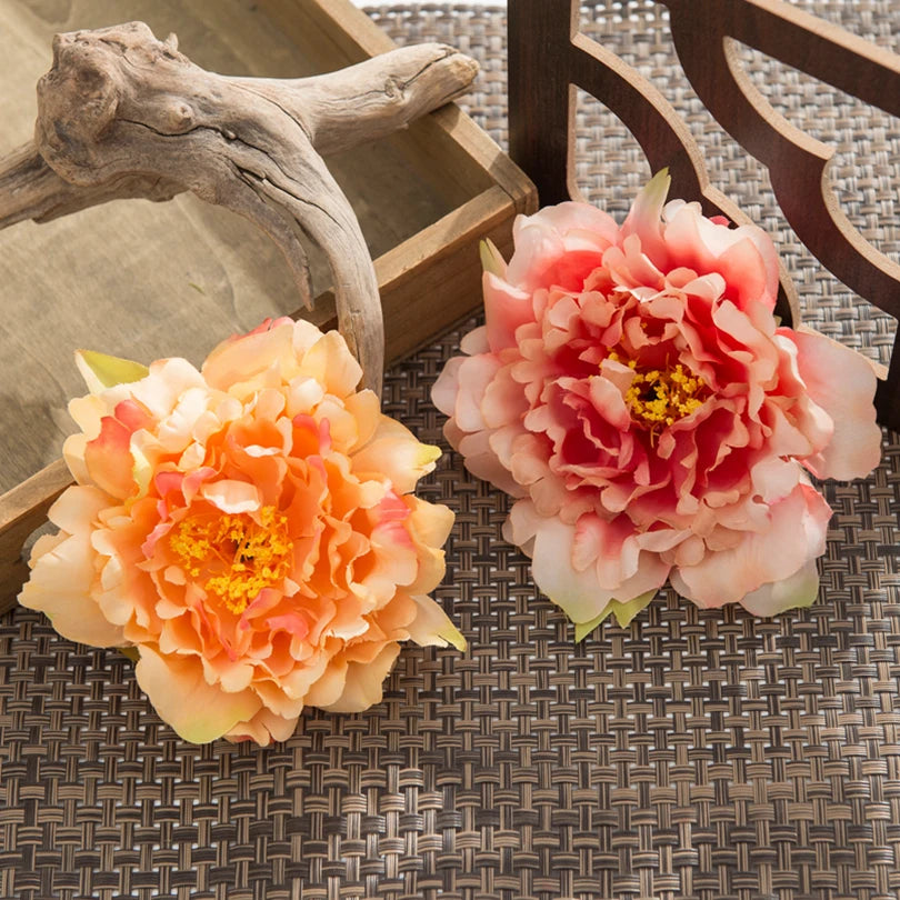 10 Pcs Silk Artificial Peony Flower Heads – Wedding & Home Decor Artificial Flower Heads Axl