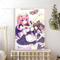 Nekopara Anime Poster – Self-Adhesive Waterproof Wall Sticker Anime Wall Poster Axl z2 40x60cm No Frame