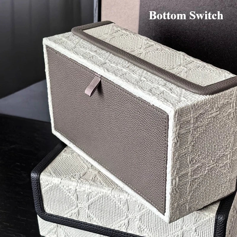 Nordic Leather Tissue Box – Modern Living Room Home Décor Leather Tissue Box Axl