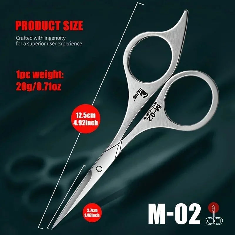 Stainless Steel Eyebrow & Eyelash Scissors – Precision Trimmer Eyebrow Scissors Axl