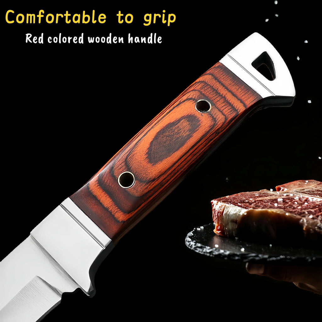 Forged Boning Knife Wood Handle & Sheath | Meat Cleaver Tool Boning Knife Axl