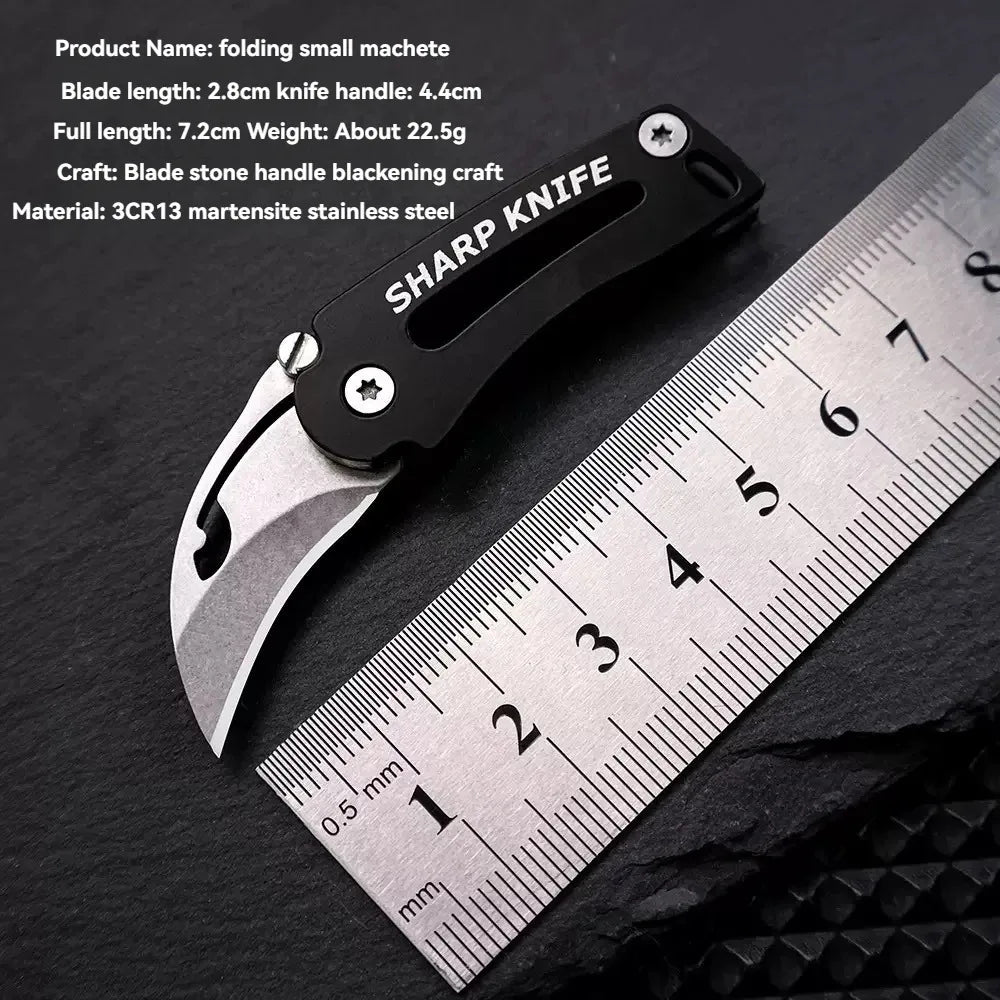 Mini Folding Knife – Stainless Steel Carabiner EDC Pocket Knife Folding Pocket Knife Axl
