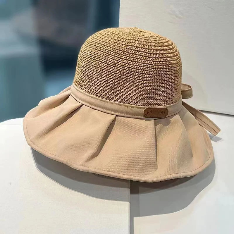 Women's Wide Brim Bucket Hat – UV Protection Beach Sun Cap Women's Sun Hat Axl Khaki