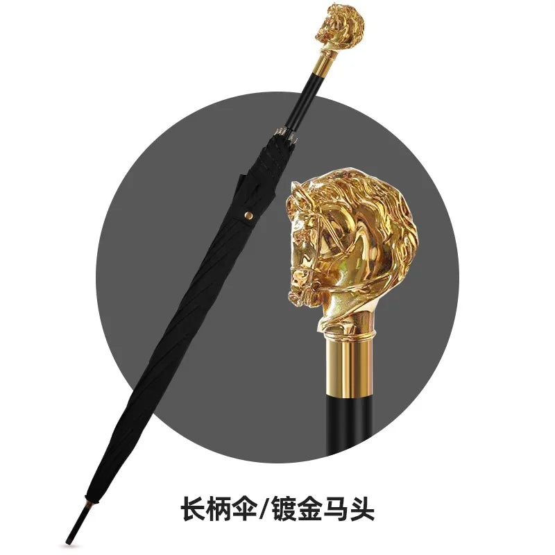 XL Skull Head Long Handle Windproof Golf Umbrella – Men's Gift Long Handle Umbrella Axl Aluminum Style 5 8K