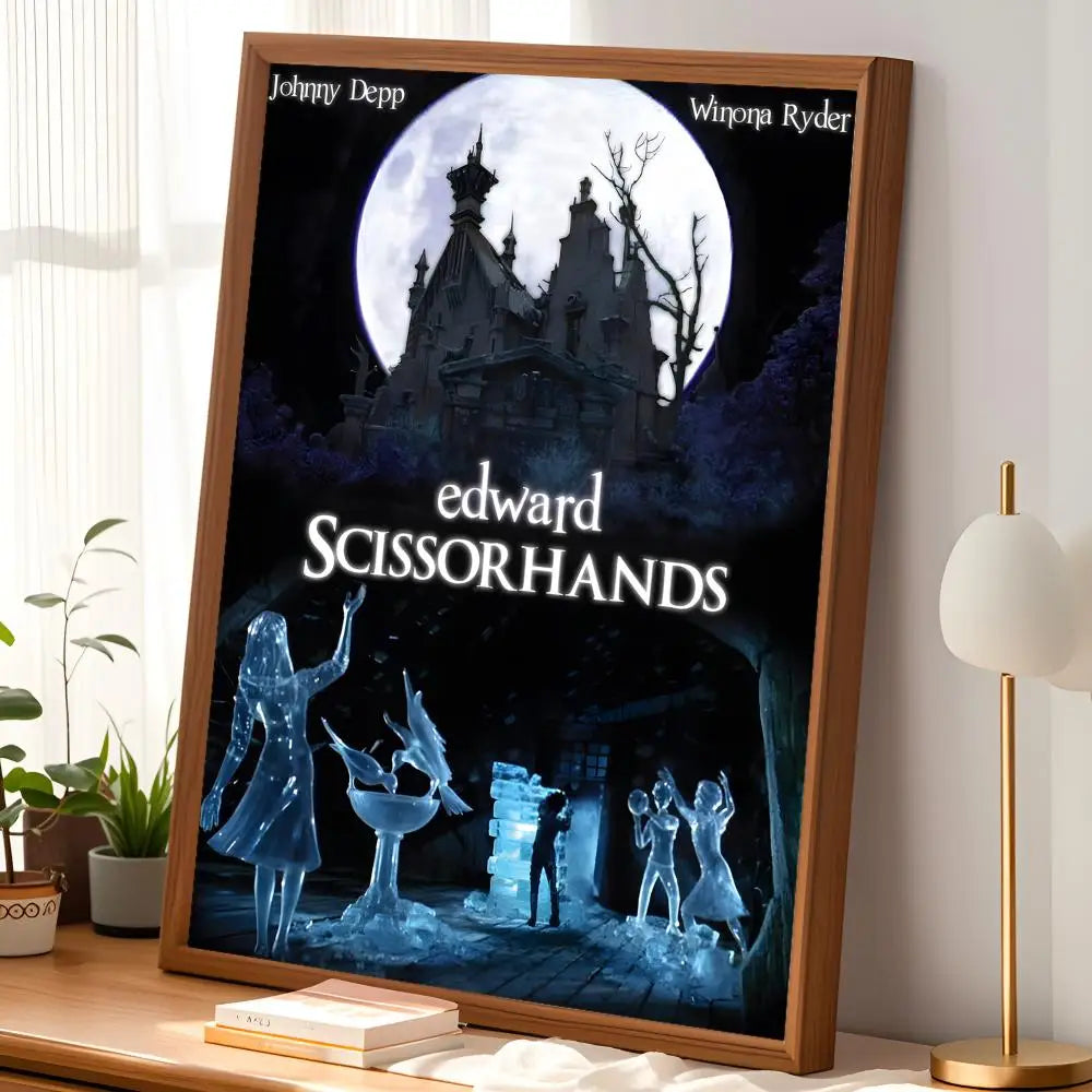 Edward Scissorhands Poster – Self-Stick HD Waterproof Wall Art Movie Wall Poster Axl
