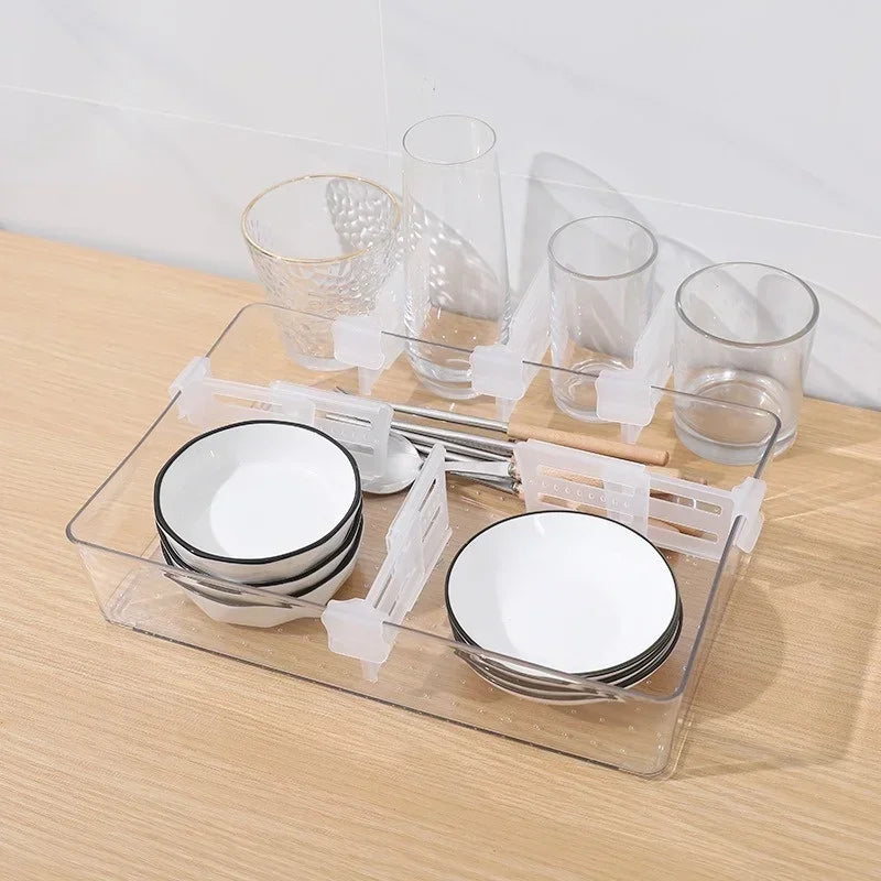 Fridge Door Organizer Dividers – Adjustable Telescopic Partition Set Fridge Door Organizer Axl
