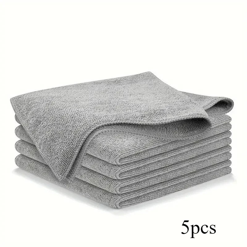 Microfiber Dishcloth Set – Kitchen & Car Cleaning Cloths Microfiber Cleaning Cloth Axl Grey 5pcs