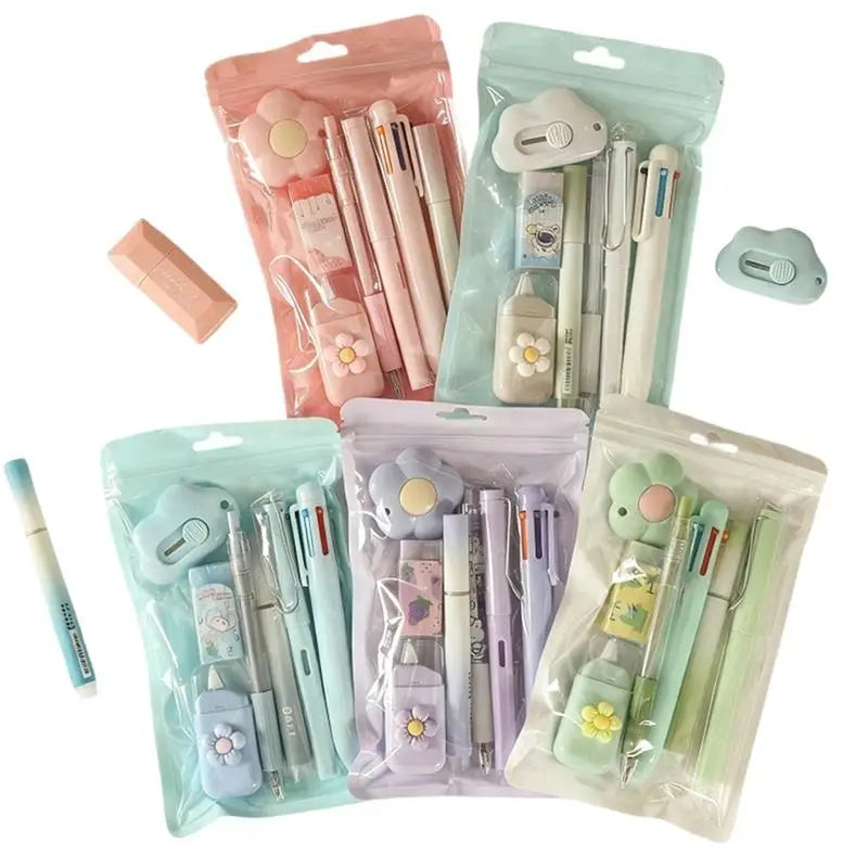 7-Piece Gel Pen Stationery Set – Student & Office Writing Kit Gel Pen Set Axl