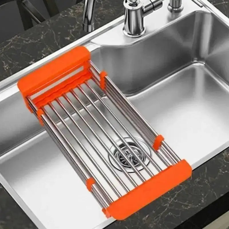 Adjustable Stainless Steel Sink Dish Drying Rack & Drain Basket Sink Dish Drying Rack Axl
