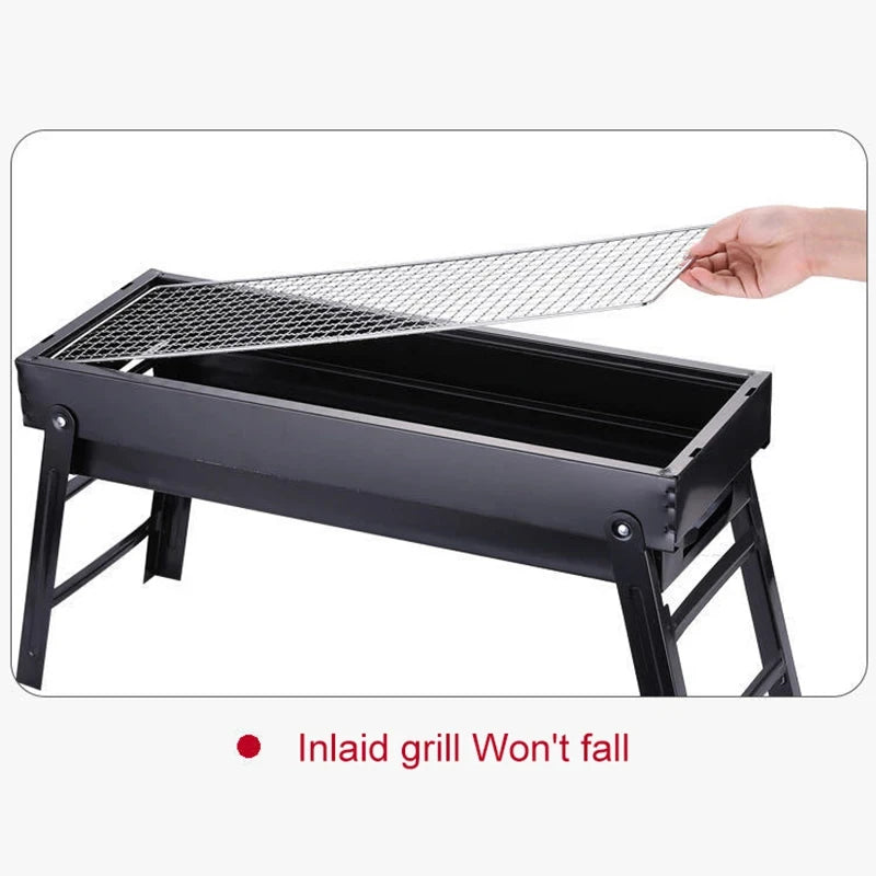 KEMORELA 60CM Folding Charcoal BBQ Grill | Portable Camping Charcoal BBQ Grill Axl