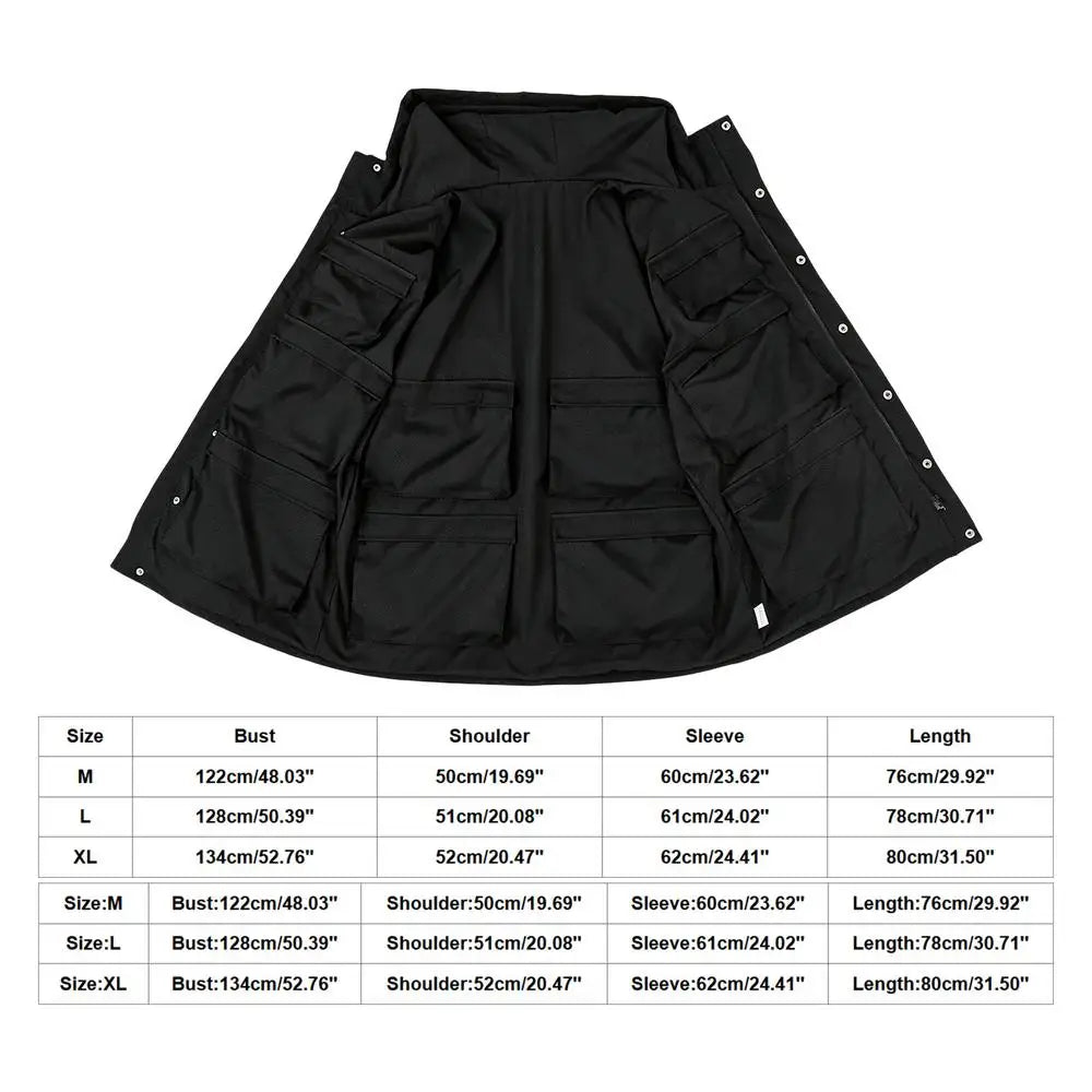 Travel Jacket 16 Hidden Pockets – Lightweight Foldable Travel Coat Travel Jacket Axl Black XL