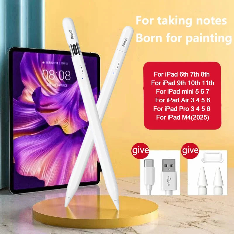 iPad Stylus Pen – Pro, Air, Mini & 10th Gen Compatible | White iPad Stylus Pen Axl