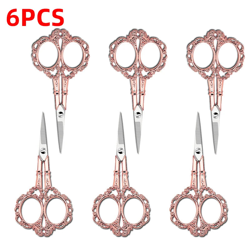 Vintage Stainless Steel Tailor Scissors – Sewing & Embroidery Tailor Scissors Axl Rose Gold 6pcs