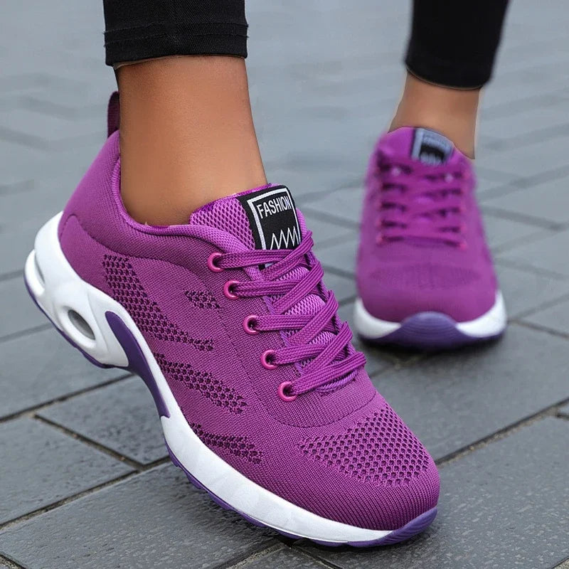 Women's Mesh Platform Sneakers – Breathable Chunky Running Shoes Platform Sneakers Axl