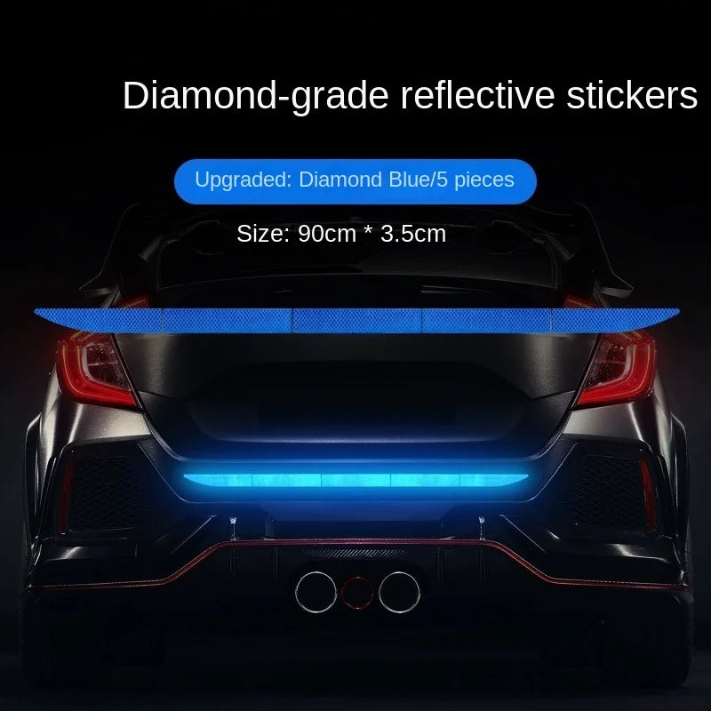 Reflective Warning Safety Tape Sticker for Car Trunk Reflective Safety Sticker Axl blue