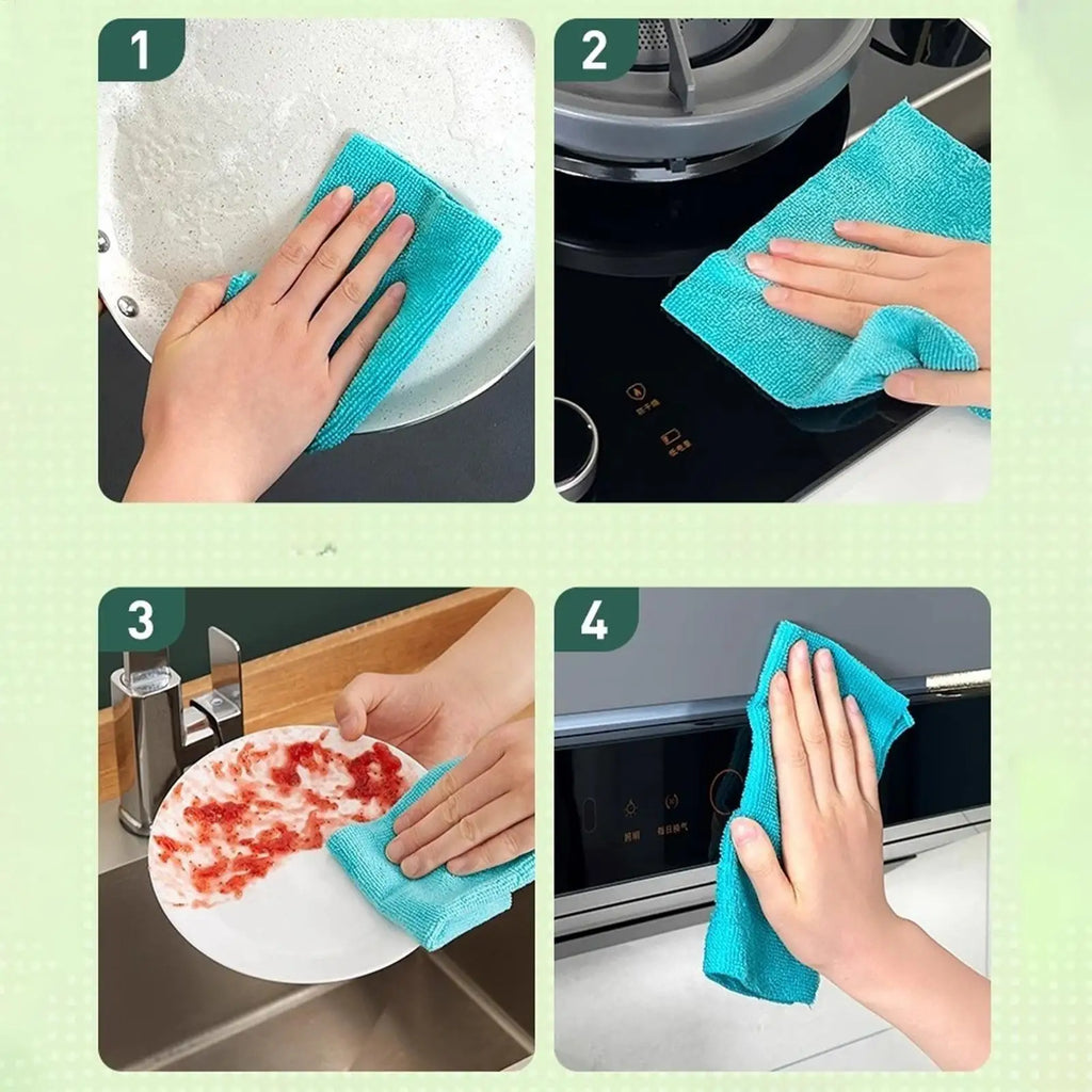 20-Pack Microfiber Cleaning Cloths – Kitchen Dish Rags & Towels Microfiber Cleaning Cloths Axl