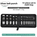Round Hole Punch Cutter Set 12/15 Pc – Leather & Belt Tool Leather Punch Set Axl 15pcs China Mainland