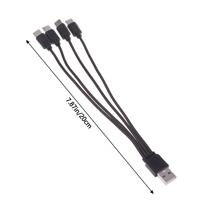 4-in-1 USB-C Charging Cable 20cm | 4 Port Type-C Splitter USB-C Charging Cable Axl