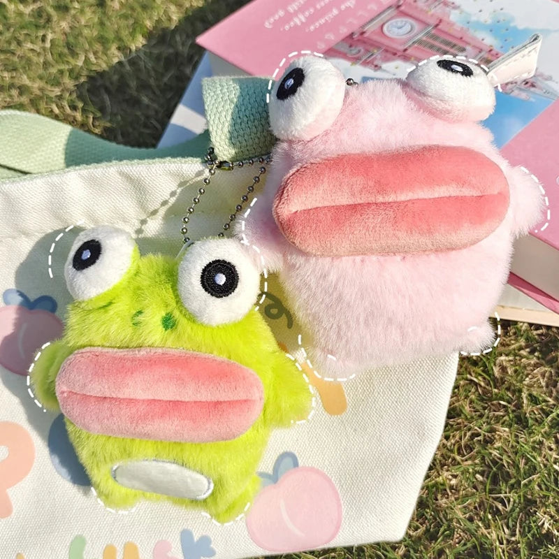 Cute Frog Plush Keychain – Cartoon Doll Bag Charm & Key Ring Plush Keychain Axl
