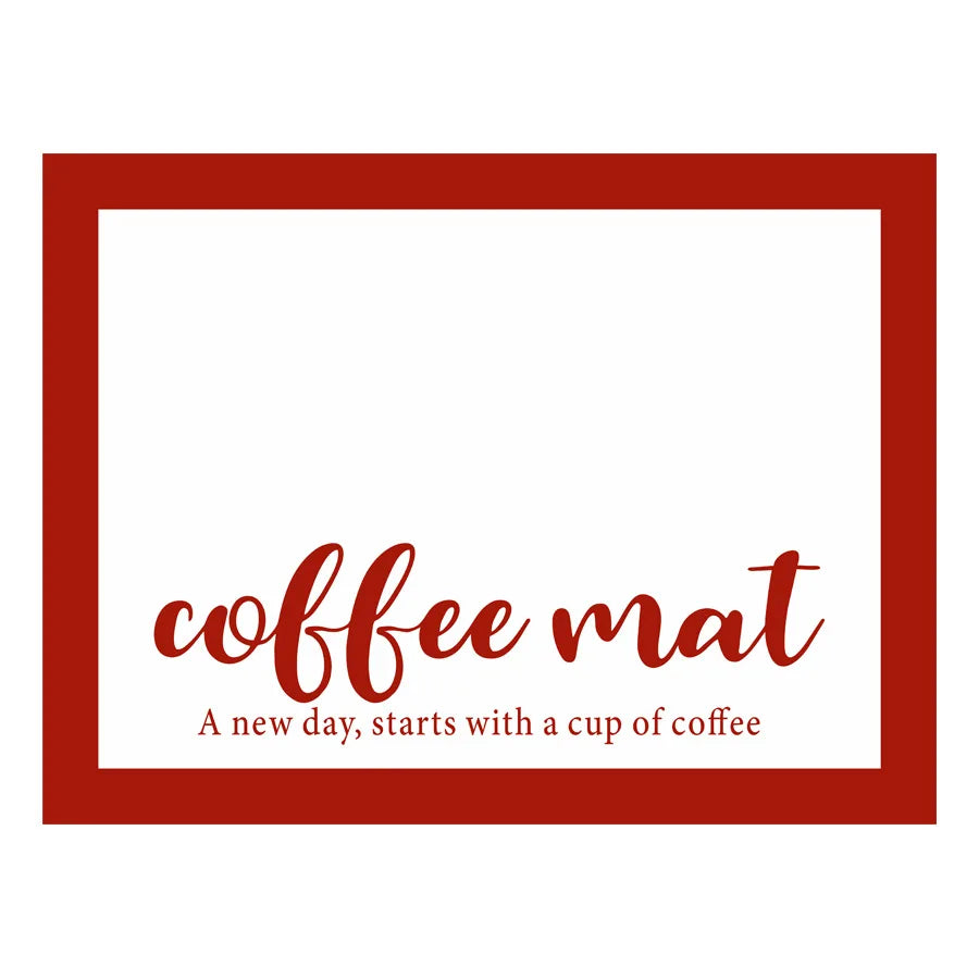 Silicone Coffee Mat – Bar Mat for Countertops & Coffee Makers Kitchen Counter Mat Axl Red - 40x30cm