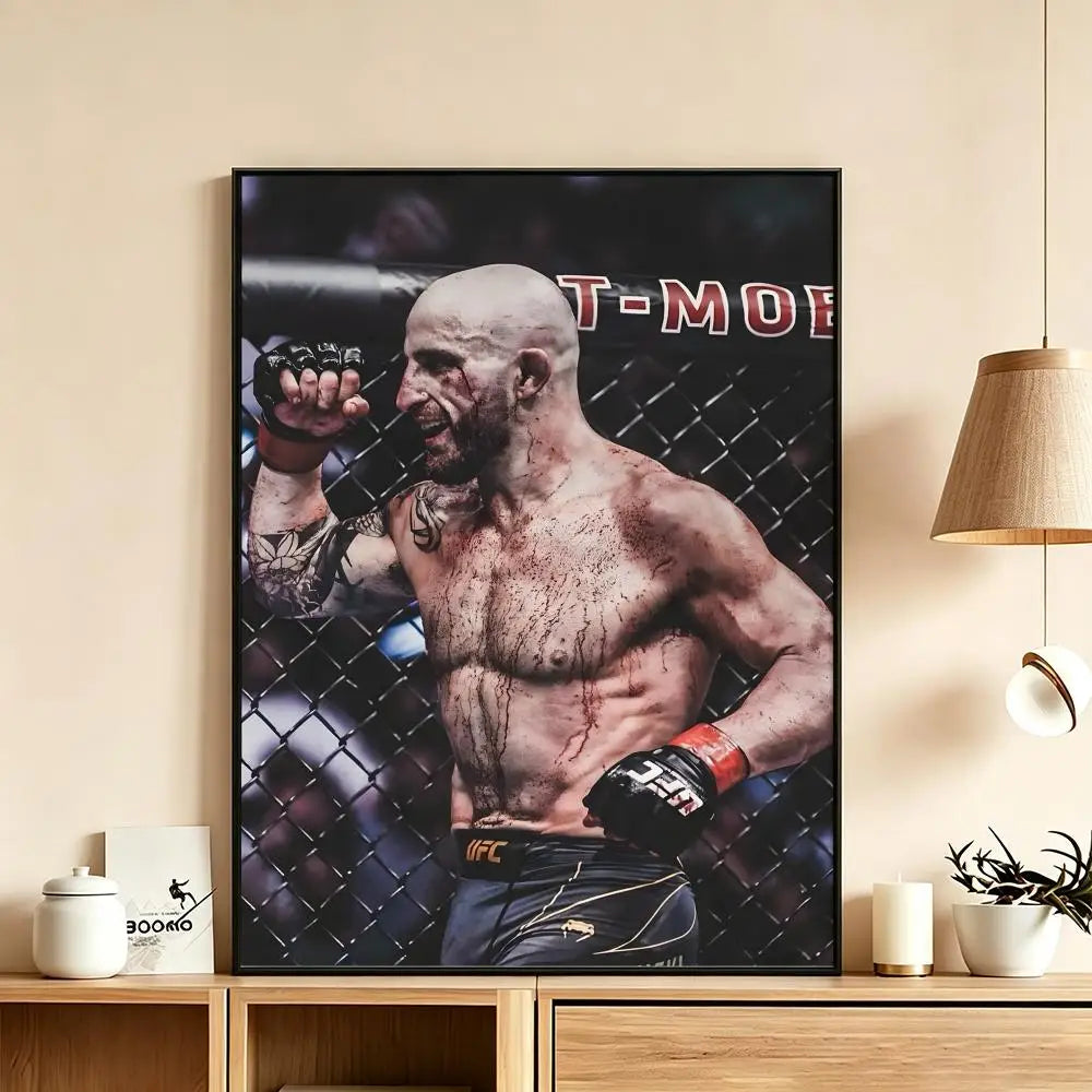 Alexander Volkanovski HD Poster – Waterproof Wall Art Decor Wall Art Poster Axl White18 50X70cmNoframe