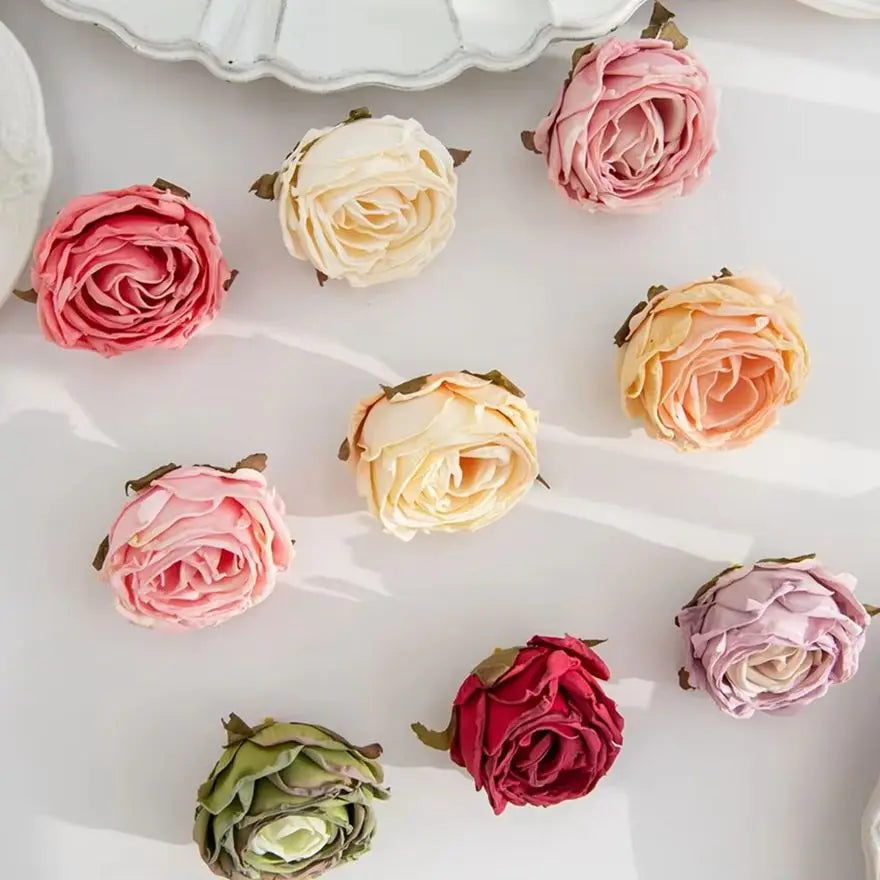 Silk Burned Edge Roses – Artificial Flowers for Wedding Décor Artificial Flowers Axl