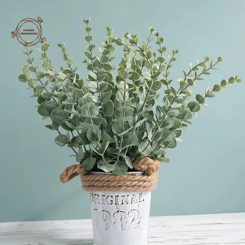 Artificial Eucalyptus Branches 5/10/20pc – Wedding & Home Décor Artificial Greenery Stems Axl