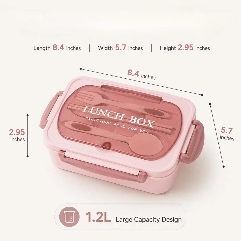Leak-Proof Lunch Box Set with Tableware – Microwave Safe Lunch Box Set Axl
