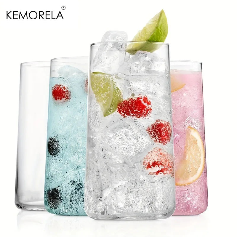 KEMORELA Highball Glasses – Clear Tall Glass Cups (1/2/4 PCS) Highball Glass Set Axl