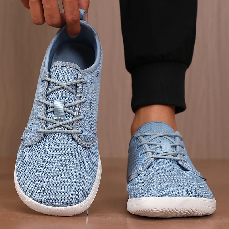 ZULIWAGN Wide Toe Barefoot Walking Shoes – Breathable Mesh Walking Shoes Axl SKY BLUE 36