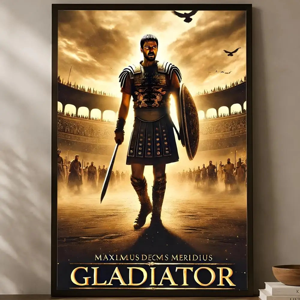 Gladiator Movie Poster Self-Stick HD PVC Waterproof Wall Art Movie Wall Poster Axl White05 30X40cmNoframe