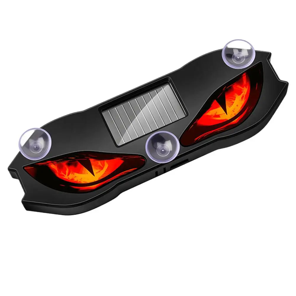 Solar Devil Eye Car Strobe Light | Dynamic Flame Atmosphere Lamp Car Atmosphere Light Axl Red