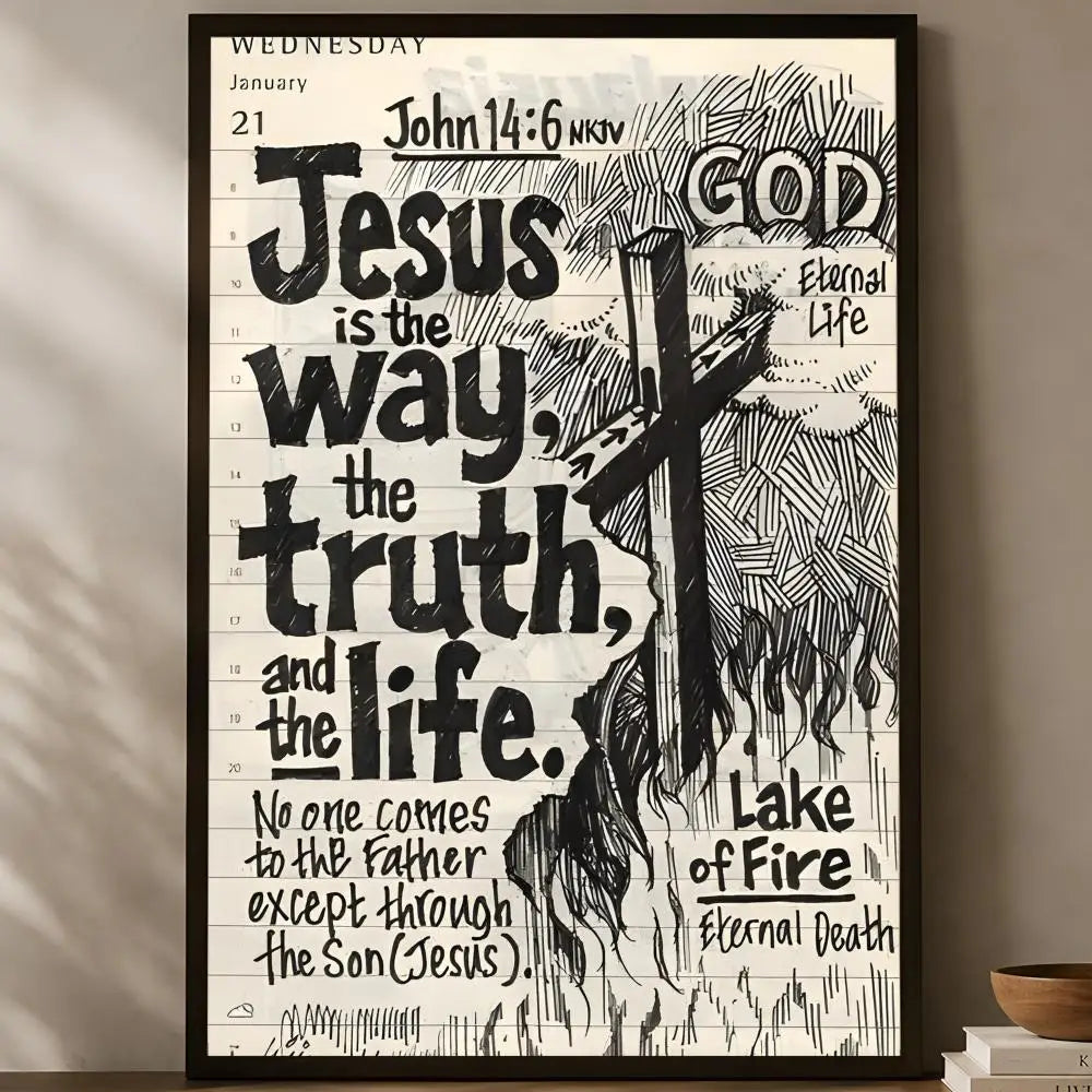 Bible Verse Jesus Christ Christian Wall Art Poster | Waterproof Wall Art Poster Axl White03 15X20cmNoframe