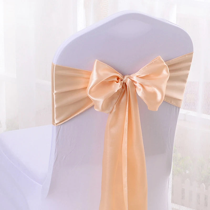 Satin Chair Sash Bow – Wedding & Party Chair Decoration Chair Sash Bow Axl