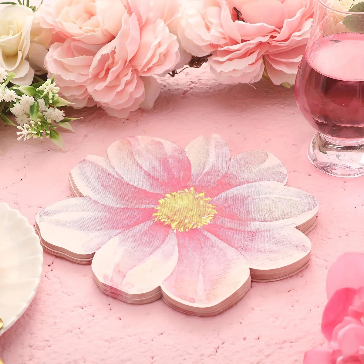 64-Pack Floral Disposable Napkins – Weddings, Parties & Events Disposable Napkins Axl
