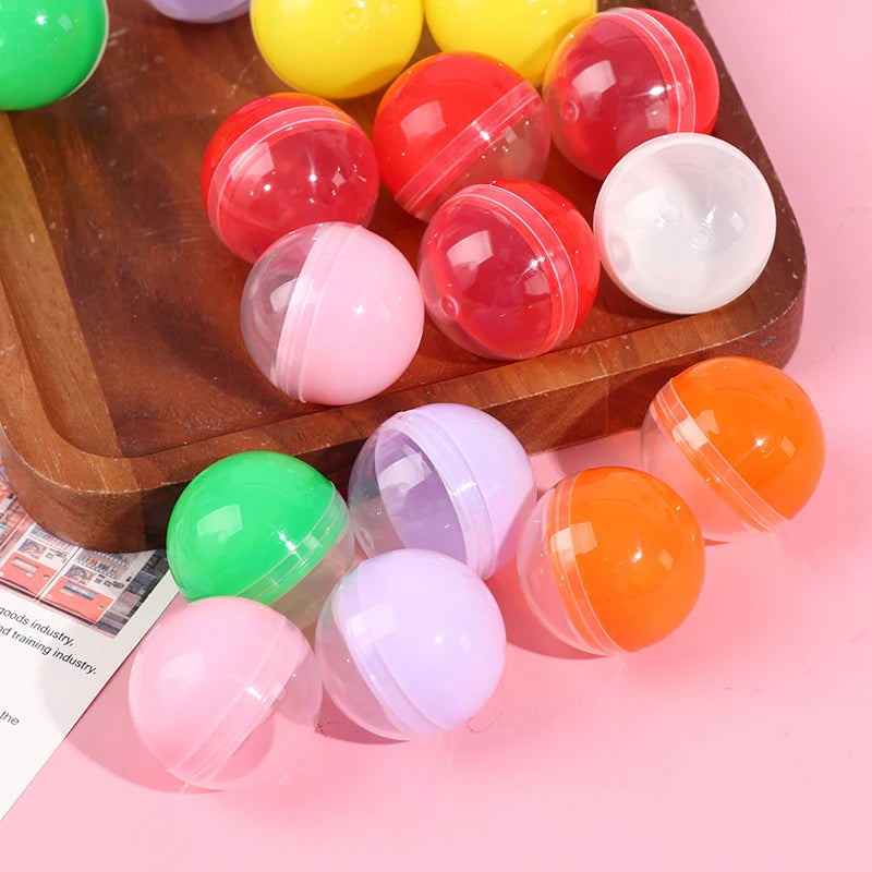 100 Pcs Empty Vending Capsules – Half Clear Half Color Balls Vending Capsules Axl