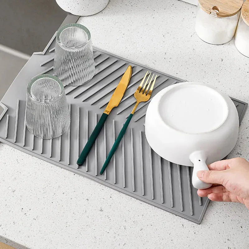 Silicone Draining Board Mat – Folding Drying Pad S/M/L Silicone Drying Mat Axl