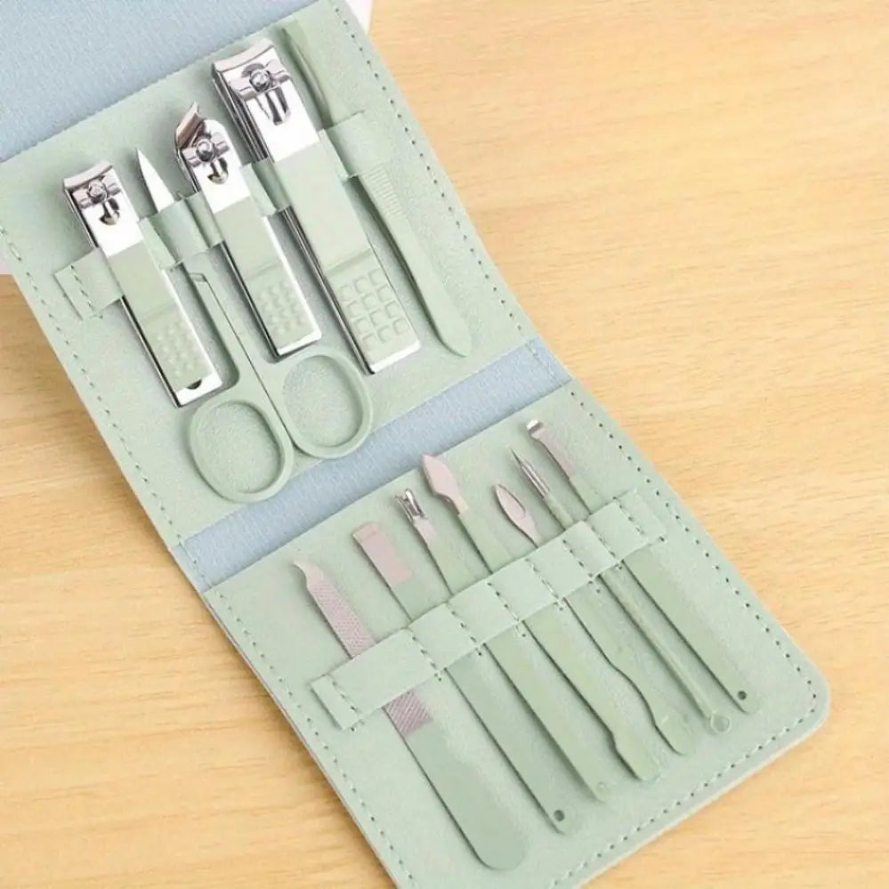 12-Piece Stainless Steel Manicure & Pedicure Nail Clipper Set Manicure Pedicure Kit Axl