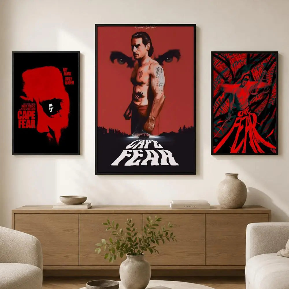 Cape Fear Movie Poster – Self-Adhesive HD Wall Art Decor Movie Wall Poster Axl